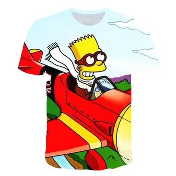 2020 kortærmet T-shirt Simpsons Udskrivning Casual Mænds O-Neck T-shirt Mode Mænds Toppe kortærmet T-shirt med Korte Ærmer til Mænd T-shirt
