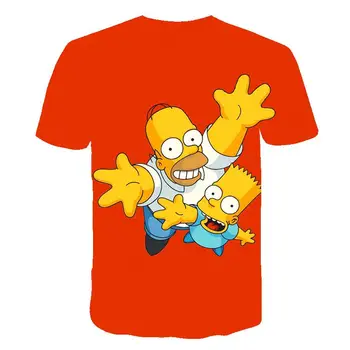 2020 kortærmet T-shirt Simpsons Udskrivning Casual Mænds O-Neck T-shirt Mode Mænds Toppe kortærmet T-shirt med Korte Ærmer til Mænd T-shirt