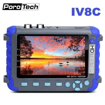 Video-overvåge 8mp Cvi Tvi Ahd 5inch IV8C Kamera Tester Cvbs Analoge Cctv-Tester-Adapter dc 5 v 1A Utp Kabel-Test 5-i-én Skærm