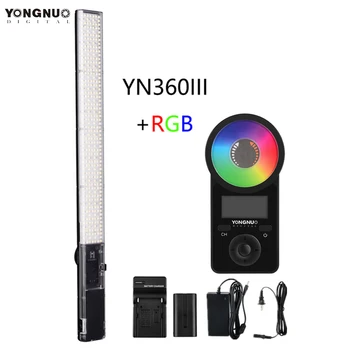 YONGNUO YN360 III YN360III Bi-color Håndholdte LED Video Light Touch Justering 3200k - 5500k RGB ColorTemperature med Fjernbetjening