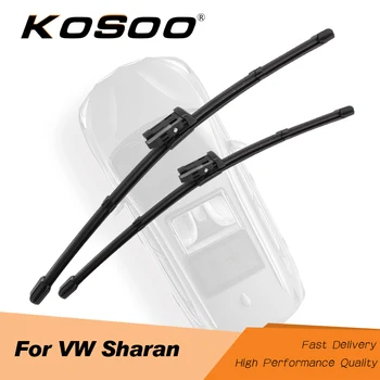 KOSOO For Volkswagen Sharan MK2/MK3 Model År Fra 2002 Til 2018 Pasform Side Pin-Arm/Knap Arm Auto Viskerblade Styling