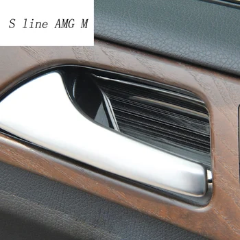 Bil styling dørhåndtag Dækker Trim Døren Skål Mærkat dekoration Trim til Mercedes Benz GLE W166 ML GL, GLS, X166 Auto Tilbehør