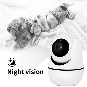 Trådløs babyalarm,3,2 tommer LCD-Skærm Spædbarn Night Vision Kamera,temperaturføler , Understøtter ryster hovedet rotation