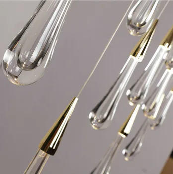 Rose guld dråbe vand lysekrone i Europæisk stil, Luksus hotel projektet chandeleir Restaurant Køkken Ø Lysekrone