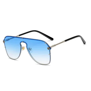 Luksus En Linse Punk Solbriller Kvinder 2020 Vintage Uindfattede solbriller til Mænd Solbrille Oculos Feminino Lentes Gafas De Sol UV400