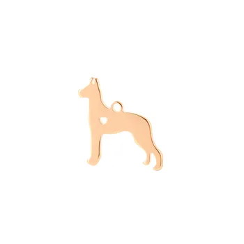 20pcs/parti En bred vifte af hund rustfrit stål Charms til Smykker DIY Gøre guld farve Great Dane vedhæng til armbånd