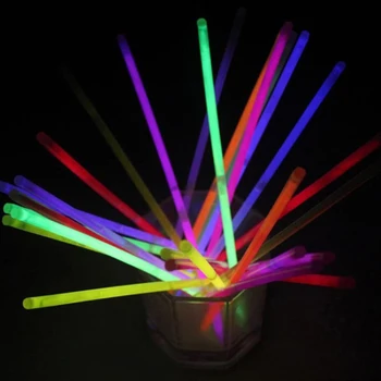 100 stykker multifunktions-party Fluorescerende lys knæklys Armbånd, halskæder neon bryllup klistermærker led-tøj