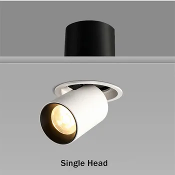 Enkelt/Dobbelt Hoved LED Downlight 7W 10W 20W 24W Forsænket LED Spot Belysning Soveværelse, Køkken Indendørs strækbar led loft lampe