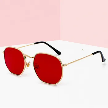 Xojox Personlighed Uregelmæssige Solbriller til Kvinder Mode Metal Briller Ny stil Mænds kunst Sol Briller