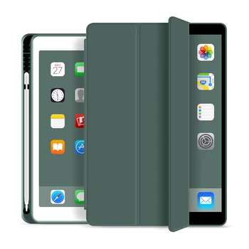 For iPad 6th Generation Tilfældet med Blyant Indehaveren Slank Folde Stå Silikone Blød Smart Cover etui til iPad 2018 2017 9.7 5th Gen