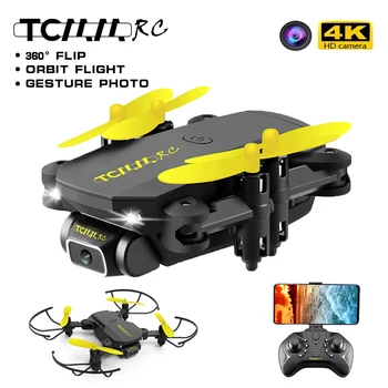 TCMMRC Mini drone 4k profesional wifi dron quadrocopter fpv drone med 4k HD-kamera RC sammenklappelig gps Selfie Droner for mini-Legetøj