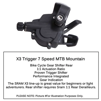 Til SRAM X3 Mountain 7/21 Hastighed ændres Cykel Speed Gearskifter Hastighed Udløse Cykel Hastighed Gear Skifte Cykel Tilbehør