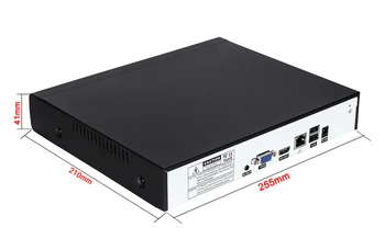 12V 5A Sølv Panel Hi3536C XMeye Lyd 4K H. 265+ 32CH 32 Kanal 8mp Face Detection Max 8 TB SATA IP-Onvif WIFI CCTV DVR NVR