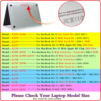 Crystal Cover til Apple Macbook Air 13 Tilfælde M1 Chip A2337 A2179 A1932 Touch Bar Pro 16 11 12 15 i Nye Pro 13 Tilfælde A2338 A2289