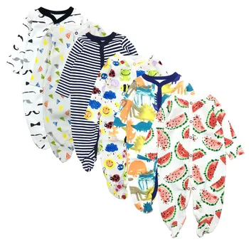 6stk/set nyfødte baby rompers pige dreng tøj med Lange Ærmer Buksedragt roupas infantis menino Overalls Baby Tøj