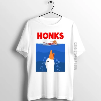 Unix-T-Shirt Mænd Fyre Untitled Goose Spil Kæbe Parodi Trykt Mandlige Bomuld Grafisk Designer T-shirts Voksen Sommer Tøj