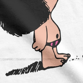 Mafalda Med Badedragt T-shirt Kvinder Mafalda Tegneserie T-Shirt, Mode Toppe, t-Shirts Vintage Ren Bomuld kortærmet Kvinde Tøj