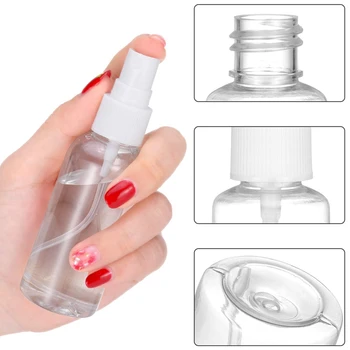 100PCS 60 Ml Transparent Plast Parfume Forstøver Lille MIni Tom Spray Genpåfyldelig Flaske