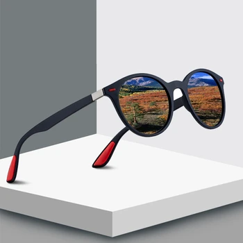 2019 NYT Brand DESIGN for Mænd, Kvinder Classic Retro Nitte Polariserede Solbriller TR90 Ben Lettere Design, Oval Ramme UV400 Beskyttelse