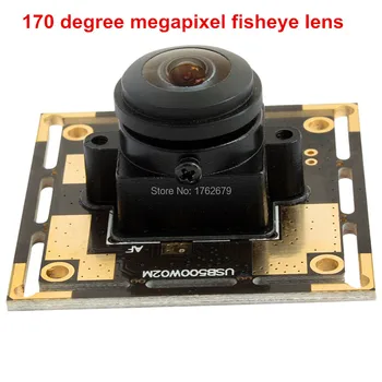 170 graders fisheye-linse, 5MP 2592x1944 MJPEG YUY2 ov5640 USB HD cmos-vidvinkel kamera modul med UVC -, Auto hvid blance AEB