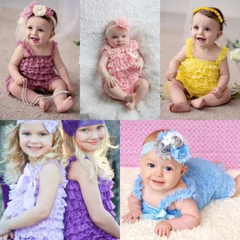 Baby Piger Blonder Rompers Flæser Part Tøj Candy Farve Halterneck Søde Baby Buksetrold Sommeren Rompers #60