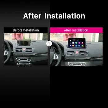 Harfey Car Multimedia Android 10.0 2.5 D-Screen Bil Radio Audio-GPS for Renault Megane 3 2009 2010 2011-støtte DVR OBDII