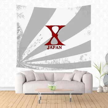 X-Japan Polyester Væggen Hænger Tapetet Smide Sengetæppe Strand Håndklæde, Lagen Yogamåtte Dug