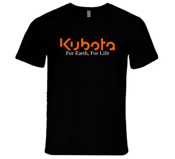 Kubota-Traktorer Firma Logo Tee Sort Hvid Herre T-Shirt S Til 2Xl
