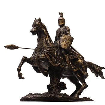 Retro Kriger I Rustning Skulptur Gamle Romerske Sparta Skulptur Middelalderlige Europæiske Harpiks Ridder Statue Home Decor Karakter Figur