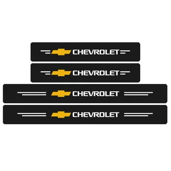 4stk Carbon Fiber Decal Bil Logo Dør Karmen Protector Mærkat for Chevrolet Cruze Captiva, Lacetti Aveo Niva Trax Onix Styling