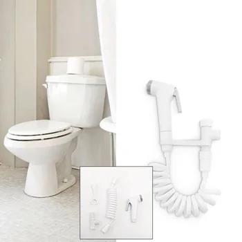 Hvid Bidet Spray Chrome Hygiejnisk Toilet Brusehoved 1,5 M Slange Længde Kit Sæt