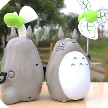 Kawaii Tegnefilm Min Nabo Totoro Fan Lampe Led Nat Lys USB-Læsning Tabel skrivebordslamper for Børn Gave Home Decor Nyhed