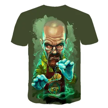 2020 Nye Mode Breaking Bad T Shirts Mænd Kvinder Heisenberg Camisetas Hombre 3D Printet Cool Tee Shirt, Toppe kortærmet T-shirt