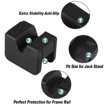 2020 New 4Pcs-Gulvtæppe Jack Pad-Adapter til Stik Stå Gummi Slidsede Ramme Svejsninger Protector