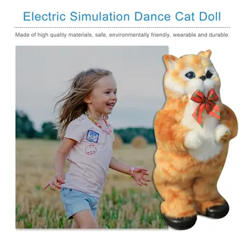 Søde Simulering Kat Electric Gul Kat Med Sang Og Dans Kat Dukke Gave Børn Interaktivt Legetøj Fødselsdag Gave