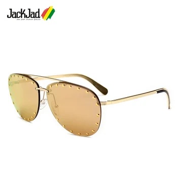 JackJad Mode DEN PART, STRASS Stil Luftfart Solbriller Kvinder Vintage Nitter Brand Designer solbriller Oculos De Sol 2312