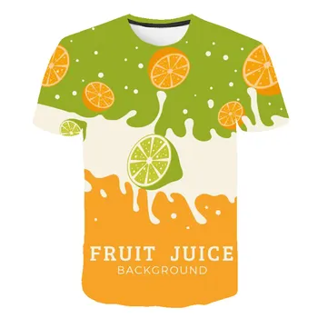 Barnet T-shirt Grafisk Vandmelon, Ananas 3D Printet Frugt kortærmet Sommer interessante Toppe T-Shirt til Dreng, pige Tøj Tee