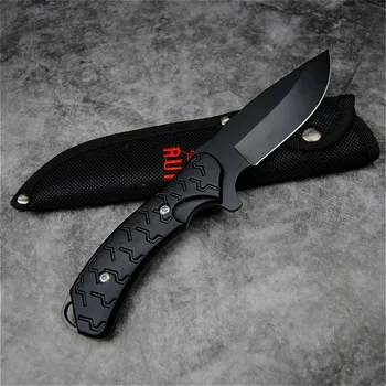 Japansk offentlig sort folde sort 440c58HRC høj hårdhed udendørs livreddende dykning kniv skarp taktisk folde kniv