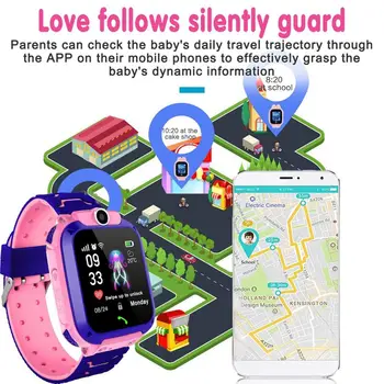 Børns Se Børnene Smart Vandtæt Ur Anti-Tabte Kid Armbåndsur Med GPS-Positionering Og SOS Funktion Til Android Og IOS