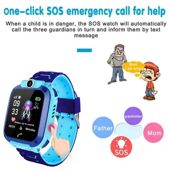 Børns Se Børnene Smart Vandtæt Ur Anti-Tabte Kid Armbåndsur Med GPS-Positionering Og SOS Funktion Til Android Og IOS