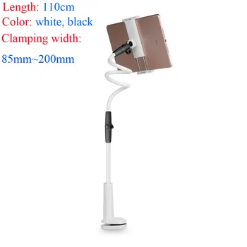 Tablet Stand Holder, Mount Holder Klip med Greb Fleksibel Lange Svanehals Arm Kompatibel med ipad iPhone/Nintendo Skifte/Samsung