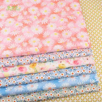 Daisy-Blomster-Serien,Trykt Bomuld Twill Stof, For DIY Syning, Quiltning Baby & Children ' s Bed Tøj Materiale