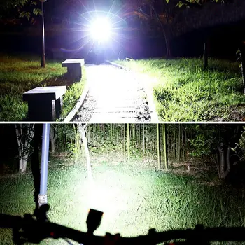 Sol Opladning Cykel Lys 3 Modes LED Road Mountainbike Front Lys Vandtæt Klokke til Cykel Lys USB-Genopladelige Forlygte