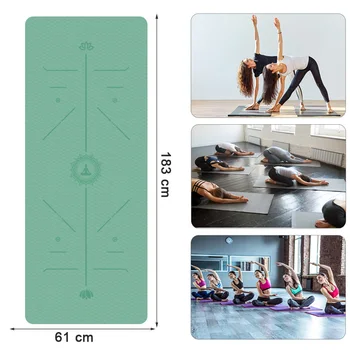 1830*610*6mm EVA Yoga Måtten med Position Linje Non-Slip Tæppe Måtten For Begyndere Miljømæssige Fitness Gymnastik Måtter