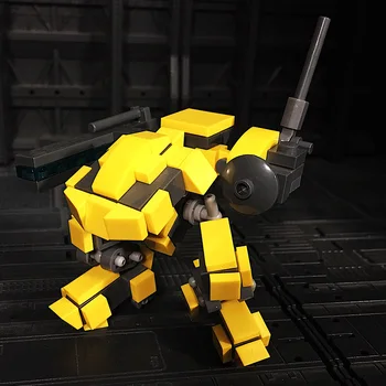 MODIKER STAMCELLER MOC Task Force Yellow Mini Mecha Model Lille Partikel byggesten Pædagogisk Legetøj Sæt - Gul