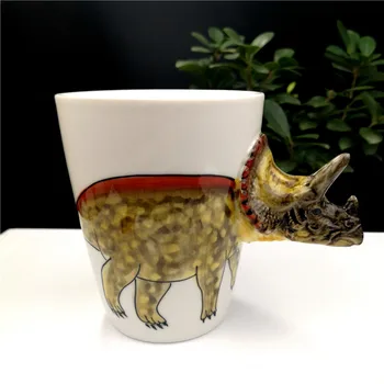 CFen En Keramiske Krus 3D Dinosaur Form håndmalede Dyr Keramiske Krus Og Kop Mælk, Te, Krus ,Fødselsdag Gaver