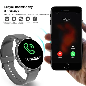 LIGE Sports Smart Ur Mænd og Kvinder Fitness Tracker pulsmåler Blodtryk IP67 Vandtæt Smart Ur til iPhone