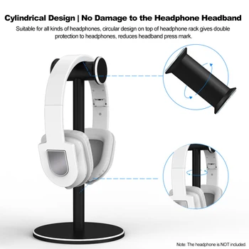 Metal Hovedtelefoner Indehaveren af Høj kvalitet Aluminium Stå Aftagelig Stabilt Desktop-Beslag Silikone Pad til Gaming hovedtelefoner