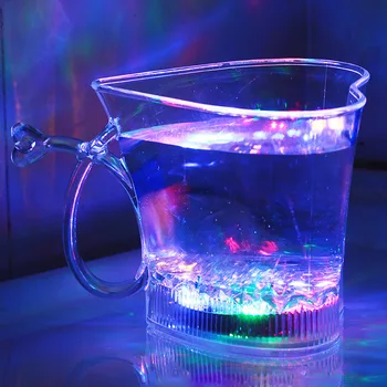 Vand Induktion Transparent Hjerteformet Vin, Øl Glas Farverige Glødende Cup Glødende Vin Kopper Kaffe Drink Flash Cup Bar Gave
