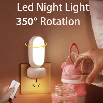 DC LED-væglampe Fjernbetjening Nær Lampe til Baby 3 Modes Sengen Nat Lys Hjem Justerbar Lysstyrke Trådløse Kontrol